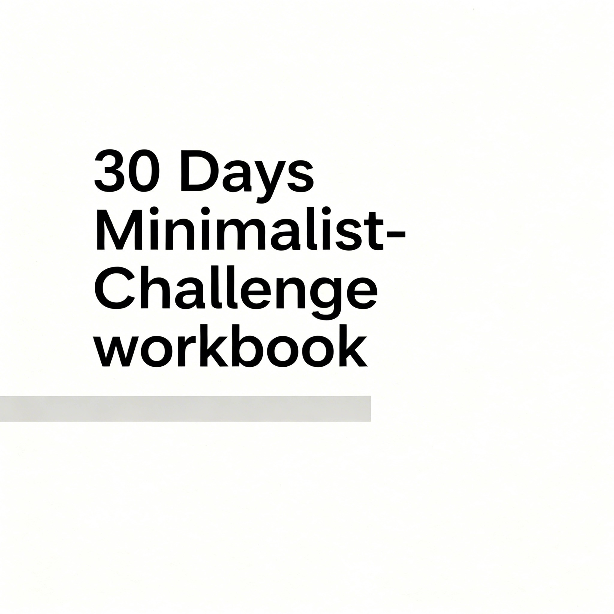 30 Days Minimalist-Challenge Workbook Cover